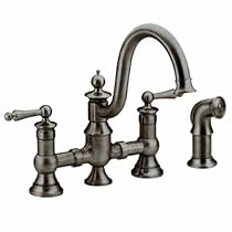 Hot Sale Moen S713ORB Waterhill Two-Handle High Arc Kitchen Faucet, Oil Rubbed Bronze