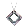 Sterling Silver Iridescent Lavender Swarovski Elements Diamond Shape Pendant, 18"