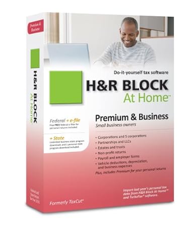 H&R Block At Home 2010 Premium & Business Federal + State + eFile [Old Version]