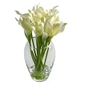 Faux Calla Lily in Glass Vase