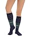 Womens Print Knee Hi Socks Cashmere Virgin Wool blend Color Options