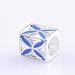 TheIKA x1 Antique Silver Plated "Blue Square Spacer"Charm Bead will fit Pandora/Troll/Chamilia Style Charm Bracelets.