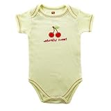 Hudson Baby Organic Bodysuit - Cherry Ecru - 6-9 Months