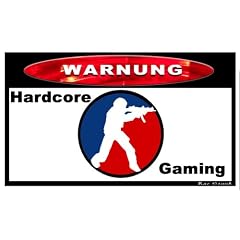Warnung Aufkleber Gaming "CS"