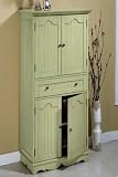 French Country 4-door Cabinet 56hx24w Sage