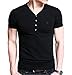 iLoveSIA Mens Henley T-shirts With Short Sleeve Slim Fit Button Placket