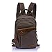 CLELO Leisure Canvas Genuine Leather Small Sling Backpack For Men & Women