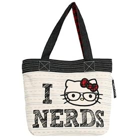 Loungefly Hello Kitty I Love Nerds Tote Bag Purse