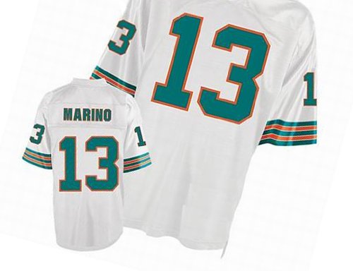 Miami Dolphins #13 Marino White Jerseys Authentic Football Jersey Size 48-56 (Please Select the Size When You Order, Can Do Drop Shipping)