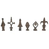 Set of 6 Cast Iron Finials Garden Statue Patio Yard Fence Post Home Decor
