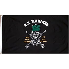 U.S. Marines Flag 3ft x 5ft - Mess with the Best, Die Like the Rest