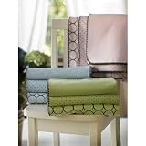 Ultimate Receiving Blanket in Pastel with Brown Mod Circles Color: Pastel Pink