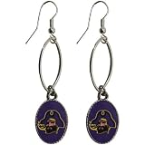 NCAA East Carolina Pirates Silvertone Dangle Earrings