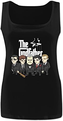 ThaiJi Women's The Godfather Logo Tank Top Tank Vest Jersey Tank Top M Black