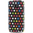 Crystal Hard Shield Black Faceplate Cover Rubberized Case With Multicolored POLKA DOTS Design for LG VS740 ALLY (VERIZON) [WCA355]