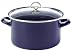 Chantal Enamel-On-Steel 9-Quart Stockpot with Tempered Glass Lid, Cobalt Blue