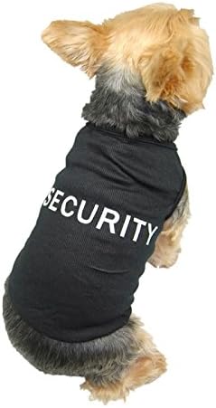 Insten® Black Pet Dog Puppy Security Cotton T-Shirt Tank Top Tee Clothes Apparel - Medium