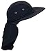 JFH GROUP Mens Womens Unisex Packable Wide Brim Summer Hat w/Neck Flap (F006 Black)