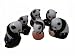 Chinese porcelain panda bears - 6 piece set, hand painted