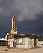 Dark Day Outside the Siesta Motel, Route 66, Kingman, Ariz. Photograph - Beautiful 16"x20" Photographic Print by Carol M. Highsmith