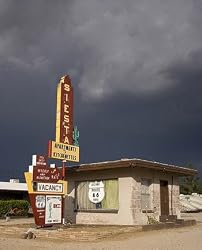 Dark Day Outside the Siesta Motel, Route 66, Kingman, Ariz. Photograph - Beautiful 16"x20" Photographic Print by Carol M. Highsmith