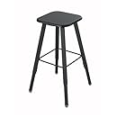 Safco Products 1205BL Alphabetter Stool for Alphabetter Stand-Up Desk (sold separately), Black Frame/Black Seat