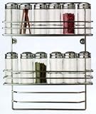 RSVP International WALL Endurance Wall Mount Spice Rack 12-bottle