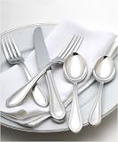 Waterford Brayton Bead 47-Piece 18/10 Stainless Steel Flatware Set with Caddy