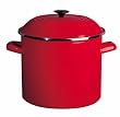 Le Creuset Enamel-on-Steel 8-Quart Covered Stockpot, Red