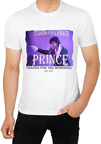 PRINCE T SHIRT IT'S RAINING PURPLE IN HEAVEN THANK YOU LORD FOR PURPLE (XL)