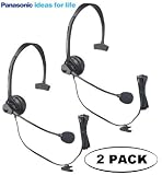 Panasonic Hands-Free Headset with Comfort Fit Headband 2 Pack For The Panasonic KX-TG4012N & KX-TG6512B DECT 6.0 PLUS Expandable Digital Cordless Phone System