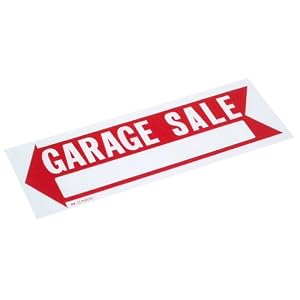 Click to read our review of Garage Yard Sale Signs: Pt Templet 249DS-GS Directional Garage Sale Sign