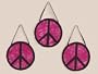 Pink Groovy Peace Sign Tie Dye Wall Hanging Accessories by JoJo Designs