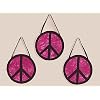 Pink Groovy Peace Sign Tie Dye Wall Hanging Accessories by JoJo Designs
