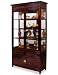 40W Rosewood Flower & Bird Motif China Cabinet