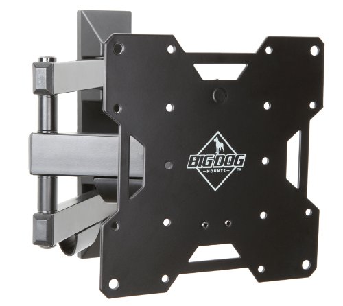 Big Dog Mounts BD60C Sleek, High Quality, Heavy Duty, Full Motion, Medium Flat Panel Mount for 23 to 55-Inch LED/ LCD/ Plasma TV, Black On Sale