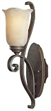 Murray Feiss WB1193CB One-Light Tuscan Villa Collection Wall Bracket, Corinthian Bronze with Beige Etruscan Glass Shade