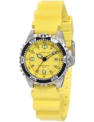 Momentum Womens 1M-DV01Y1Y M1 Yellow Hyper Natural Rubber Dive Watch