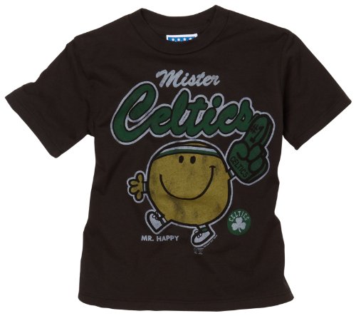 NBA Boston Celtics Crew Short Sleeve Tee (Black Wash , 4)
