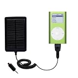 Solar Powered Rechargeable External Battery Pocket Charger for the Apple iPod Mini - uses Gomadic TipExchange Technology