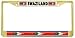 Swaziland Swazi Flag Gold Tone Metal License Plate Frame Holder