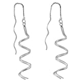 Sterling Silver Corkscrew Threader Earrings