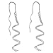 Sterling Silver Corkscrew Threader Earrings