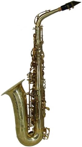 LA Sax BIG LIP "X" Alto Saxophone - Black Nickel Plated Body with Gold Lacquer Keys