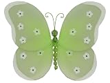 Hanging Nylon Butterfly Decorations - nursery bedroom wedding party shower room wall dcor - 11 Green Samantha