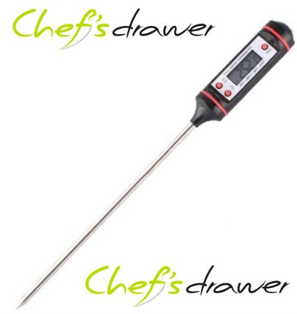 #1 CD-733 Digital Cooking Thermometer....Comes with Sturdy Storage Case and Free E-cook Books with Over 175 Delicious Recipes and Temperature Guide. 5 year 100% Money Back Guarantee. image