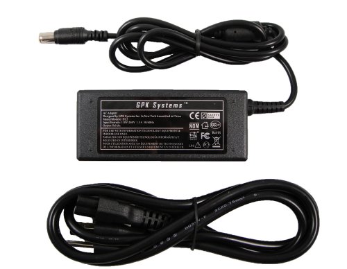 GPK Power Adapter for Lenovo Thinkpad X100e X201 L412 L512 Sl410 Sl510 T400 T410 T410s T500 T510 R400 R500 IBM Thinkpad T60 X60 Z60 Lenovo 3000 Ultraport Laptop Notebook Charger Power Cord 65 Watt
