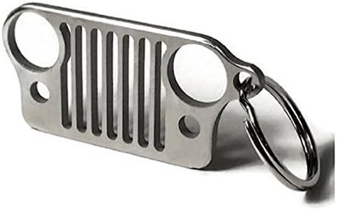 Jeep Key Chain Ring Stainless Steel,Hand Bag Backbag KeyChain Wallet Purse KeyRing, Business/Birthday Gift