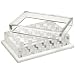 Dynalon 172644 Acrylic Beta Block Microcentrifuge Tube Storage Rack/ Block and Cover, 7.5" Length x 5.5" Width x 3" Height