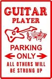GUITARIST PARKING sign electric rock guitar